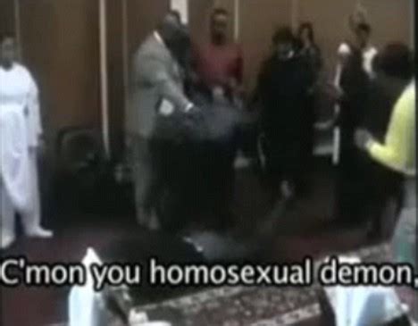 homesexual demon|Video of church's 'casting out' gay 'demon' in teen sparks anger.